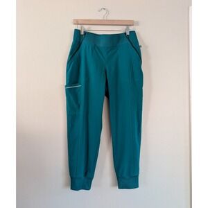 Cherokee Petite M Vibrant‎ Green Scrub Jogger Pants Elastic Healthcare Medical